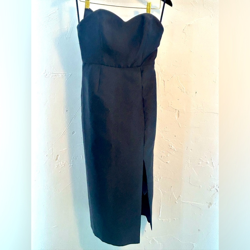 ANTHROPOLOGIE Hutch Black Strapless Dress NWT Size 4